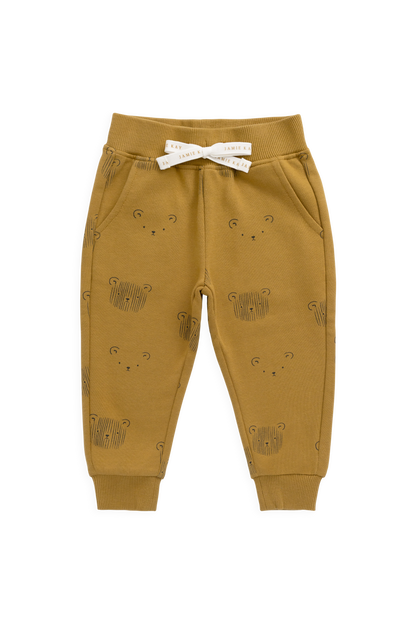 Organic Cotton Nash Track Pant - Buckwheat Teddy Face Childrens Pant from Jamie Kay NZ